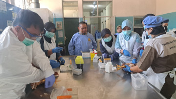 Pelatihan Panen Serum dalam Rangkaian Proyek Produksi Antisera Prime AI H9 di BBV Wates